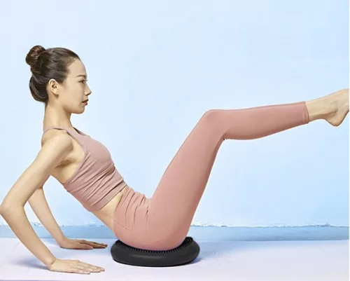 Felfújható fitnesz párna pumpával - fekete