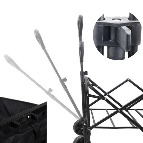 Összecsukható kézikocsi - fekete