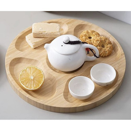 Bambusz forgó kináló tálca - 33cm