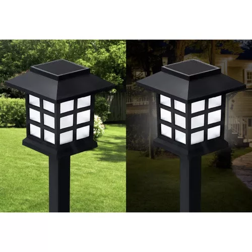 Gardlov leszúrható napelemes kerti LED lámpa készlet 6db, 37x8,5x8,5cm - fekete