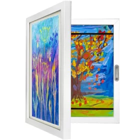 Rajztartó képkeret 33x24x3cm - fehér