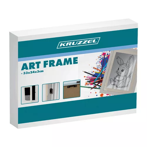 Rajztartó képkeret 33x24x3cm - fehér