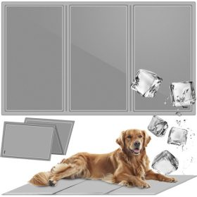 Kisállat zselés hűtőszőnyeg 110x70x1,5cm - szürke