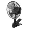Autós ventilátor csiptető talppal - fekete