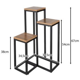 3 szintes virágállvány - 34x34x67cm
