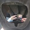 Ergonomikus felfújható utazópárna - fekete