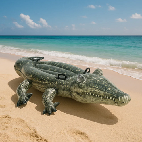 INTEX felfújható krokodil gyerekmatrac - 170x86cm