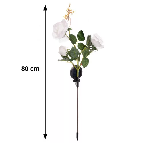 Napelemes színes LED rózsa lámpa - 80cm