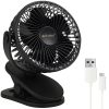 Akkumulátoros csiptetős ventilátor - fekete