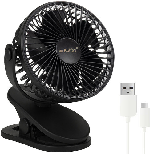 Akkumulátoros csiptetős ventilátor - fekete