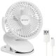 Akkumulátoros csiptetős ventilátor - fehér