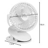 Akkumulátoros csiptetős ventilátor - fehér