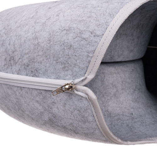 Fánk alakú macskafekhely, szürke - 51x20cm