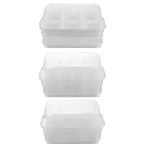 3 szintes építőkészlet tároló doboz, 22l - 22,5x30,5x32,4cm