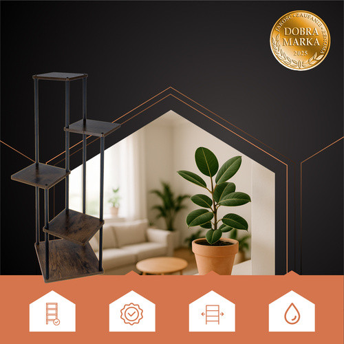 Álló 5 szintes virágtártóállvány - 108x30x30cm