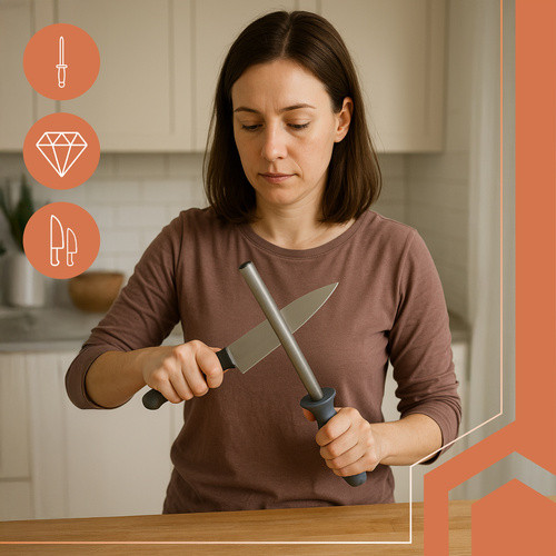 Gyémánt bevonatú késélező - 30cm