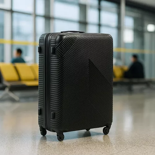 3 darabos bőrönd készlet, 39l/70l/99l - fekete