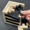 Fa logika kocka kirakójáték - 7x7x7cm