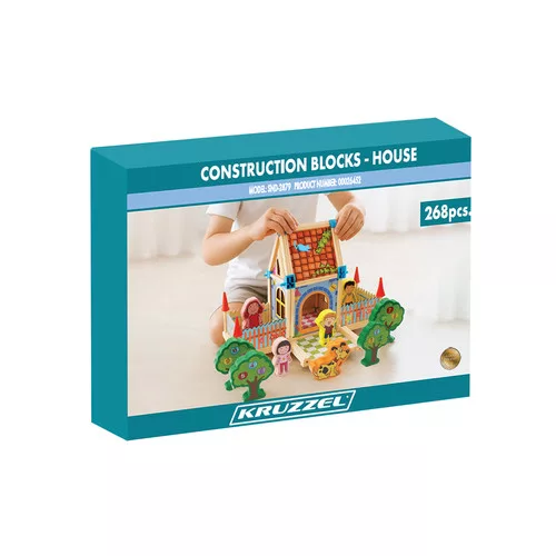 Házépítő kocka készlet - 268db