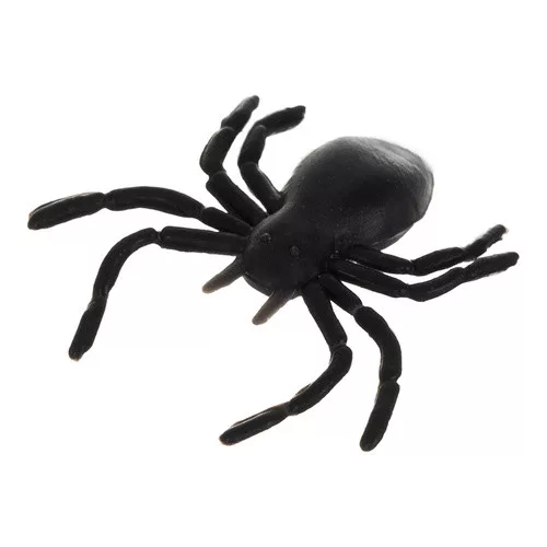 Műanyag dekorációs pók készlet, 10db - 3x3cm
