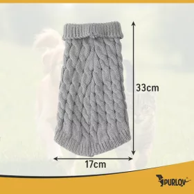 Kutya pulóver M méret - szürke