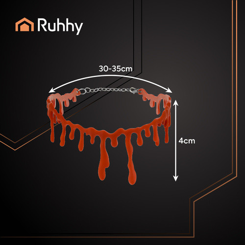 Halloween véres nyaklánc - piros