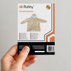 2 az 1-ben nagy pulóver és takaró, bézs - 88x80x72cm