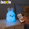 Szilikon nyuszi RGB éjjeli lámpa - 18x11cm