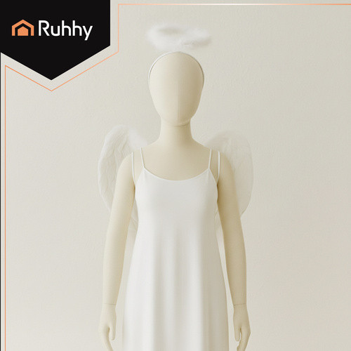 Angyalszárny glóriával - 42x33cm