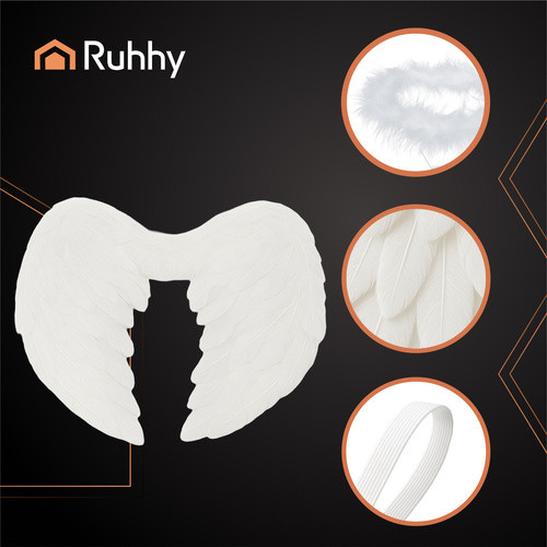 Angyalszárny glóriával - 42x33cm