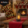 Karácsonyi LED lámpás, ezüstszínű - 12,5x5,3x5,3cm
