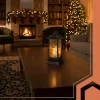 Karácsonyi LED lámpás, ezüstszínű - 12,5x5,3x5,3cm