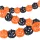 Halloween tök girland, fekete/narancssárga - 3m