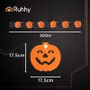 Halloween tök girland, fekete/narancssárga - 3m