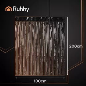 Dekorációs függöny, fekete - 2x1m
