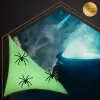 Dekorációs fluoreszkáló pókháló 20 pókkal