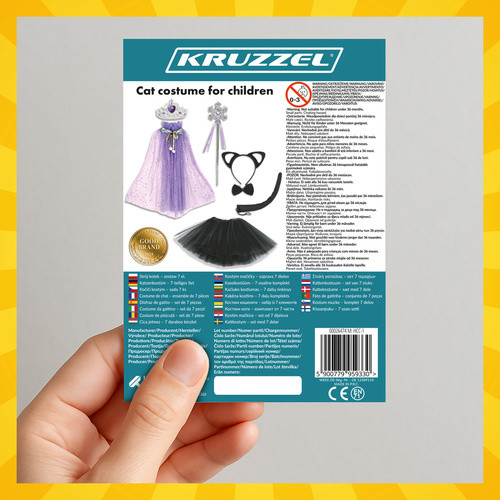 Gyerek cica jelmez szoknyával - 7db