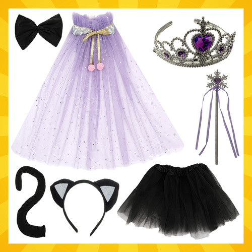 Gyerek cica jelmez szoknyával - 7db