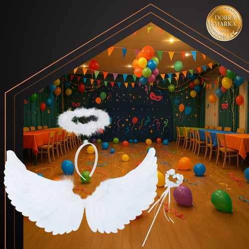 Ruhhy 3 részes angyal jelmez gyerekeknek - fehér