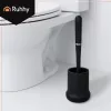 Ruhhy szilikon WC kefe tartóval - fekete