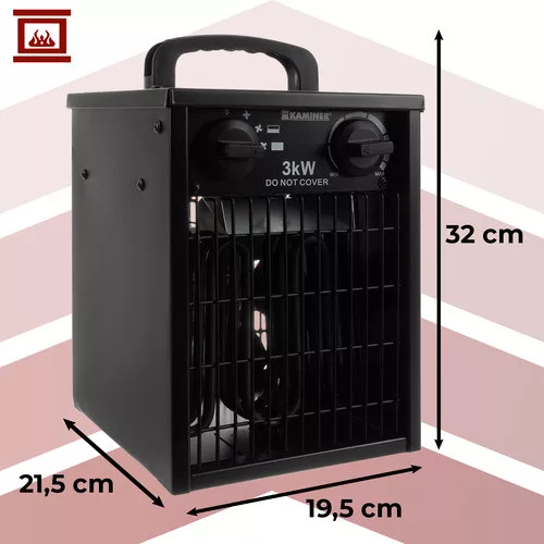 Kaminer elektromos fűtőtest, 32x21,5x19cm - 3000W