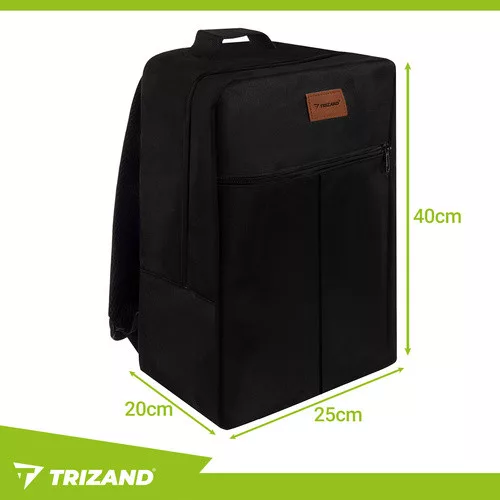 Trizand utazó hátizsák 20 literes kapacitással, 40x25x20cm - fekete
