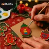 Ruhhy fa festhető karácsonyfadísz készlet  24db