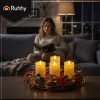 Ruhhy LED gyertya készlet bézs, 12,5x5cm - 4db