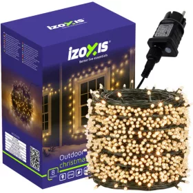   Izoxis kültéri karácsonyi 500 LED-es fényfüzér, 35m - meleg fehér