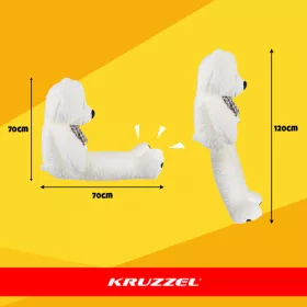 Kruzzel nagy plüss maci, 140cm - ekrü