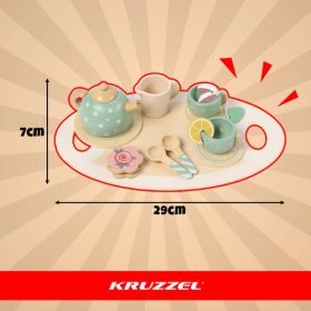 Kruzzel fa játék teáskészlet