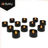 Ruhhy LED gyertya készlet 12db, 3x3,6cm - fekete