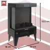 Elektromos kompakt fűtőtest tűz hatással és távirányítóval - 2000W