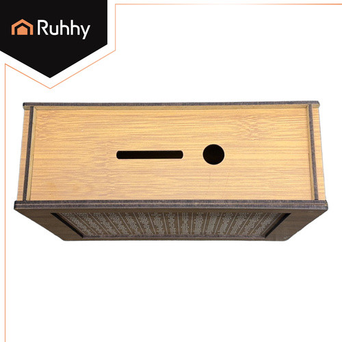 Fa pénzpersely jelölő táblával - 20x14,5x7,7cm